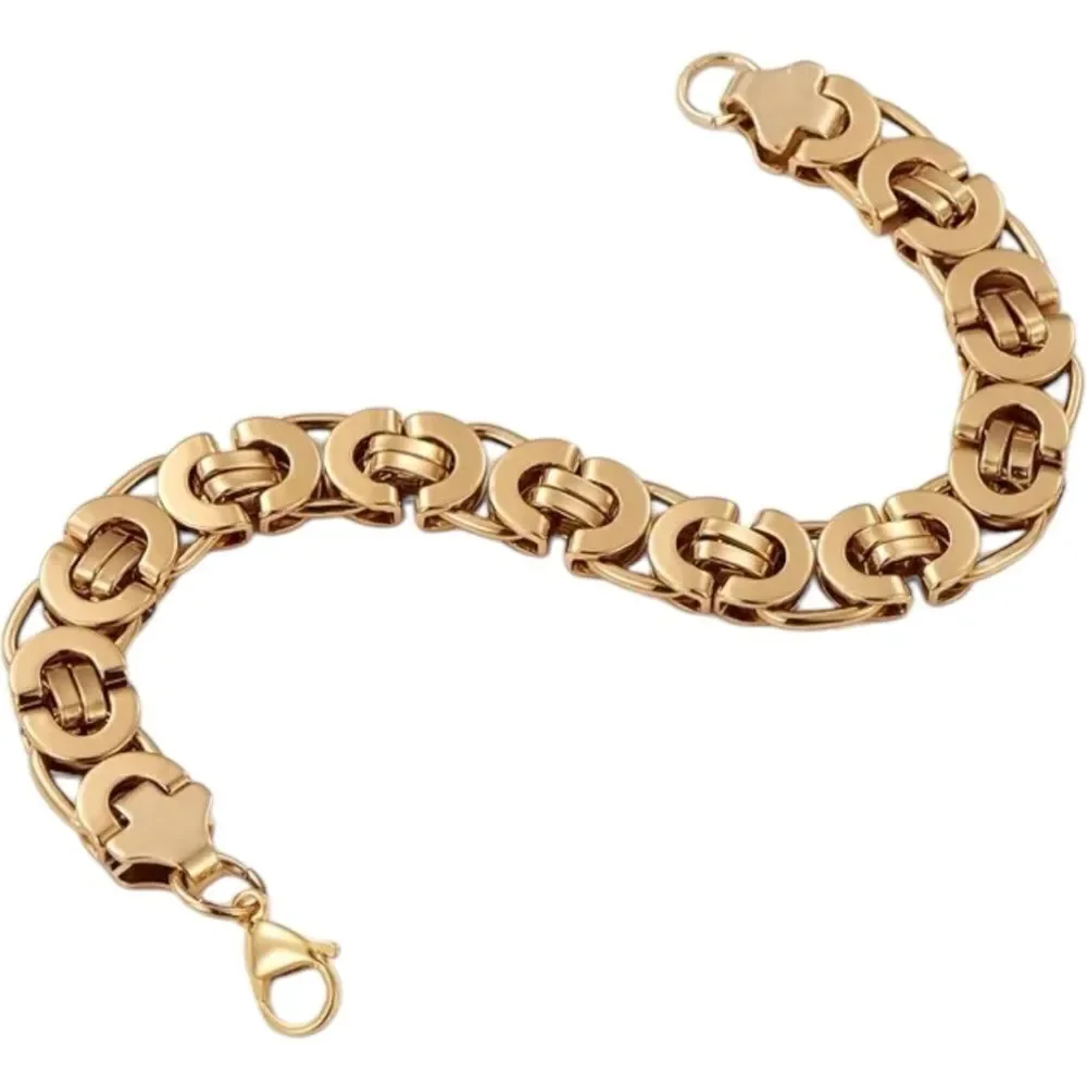 18K Gold Plated Byzantine Chain Bracelet